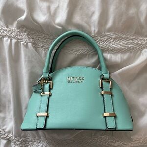 GUESS Aqua Mini Bag with Gold Accents